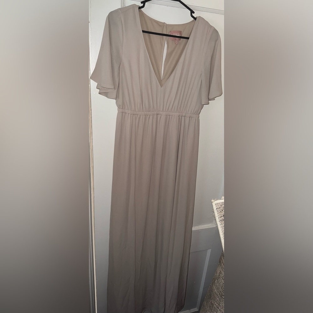 Show Me Your MuMu Taupe Maxi Dress